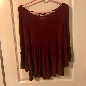 American Eagle Red Blouse